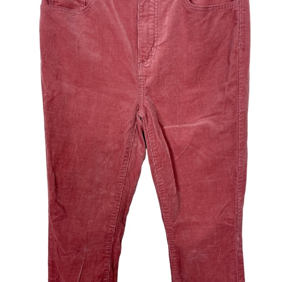 Loft High Waist Skinny Blush Corduroy Soft Stretch Size 27/4 Ankle Cropped Pink - Picture 5 of 16